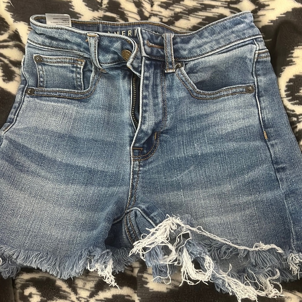 American eagle blue jeans shorts